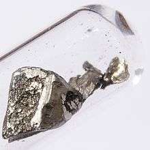Image: Piece of lanthanum metal