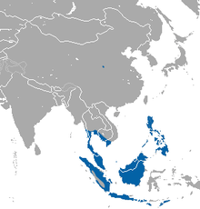 Southern Indochina, Sumatra excluding the mountains, Borneo, Java, and the Philippines