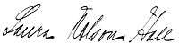 American Vaudeville and Silent Movie Actress Laura Nelson Hall's Signature