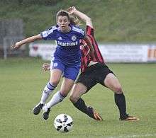 Laura Rafferty competing for Chelsea, August 2014