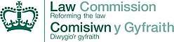 Logo of the Law Commission, showing its name and slogan in both English and Welsh