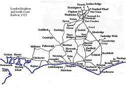 Map of the LB&SCR routes in 1922