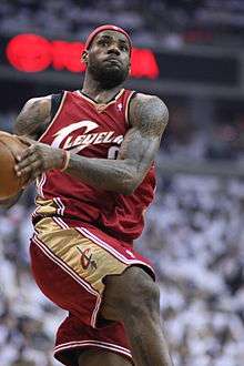 LeBron James as a member of the Cleveland Cavaliers.