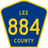 Lee County Road 884 marker