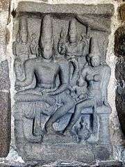 Bas-relief of Shiva's family