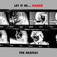 A series of black-and-white images of the Beatles with the colors inversed