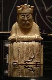 Photograph of one of the Lewis chessmen