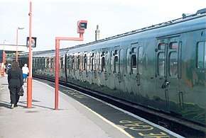 A similar train to on which Linsley was killed, seen at Lewisham station six years later