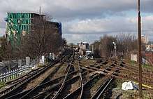 Photograph showing the approach to Lewisham station