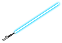 Lightsaber with blue beam