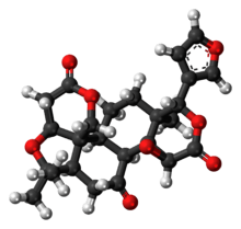 Ball-and-stick model of limonin