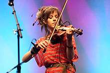 Lindsey Stirling performing at VidCon 2012 at the Anaheim Convention Center in Anaheim, California.