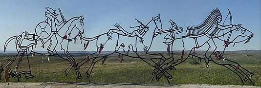 Indian monument at Little Bighorn Battlefield National Monument