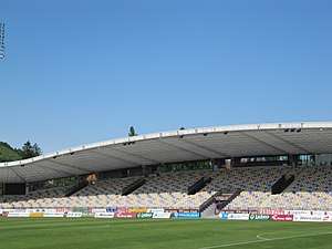 View of the East Stand of the stadium.
