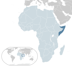 Map of Somalia within the African Union