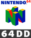 Combined logo of Nintendo 64 and 64DD