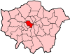 Location of the City of Westminster in Greater London