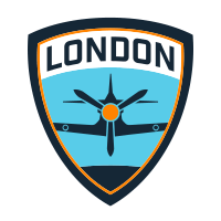 The logo for London Spitfire features a stylized Supermarine Spitfire in a crest.