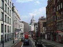 View of Fleet Street, with St Paul's Cathedral in the background