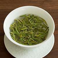 Longjing green tea infused in a gaiwan