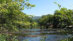 photograph of the Tuckasegee River taken from the right bank above Bryson City, North Carolina