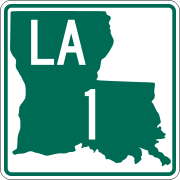 Louisiana Highway 1 marker