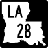 Louisiana Highway 28 marker