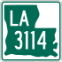 Louisiana Highway 3114 marker
