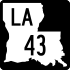 Louisiana Highway 43 marker