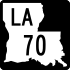 Louisiana Highway 70 marker