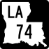 Louisiana Highway 74 marker