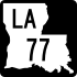 Louisiana Highway 77 marker
