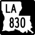 Louisiana Highway 830 marker