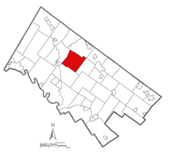 Location of Lower Salford Township in Montgomery County