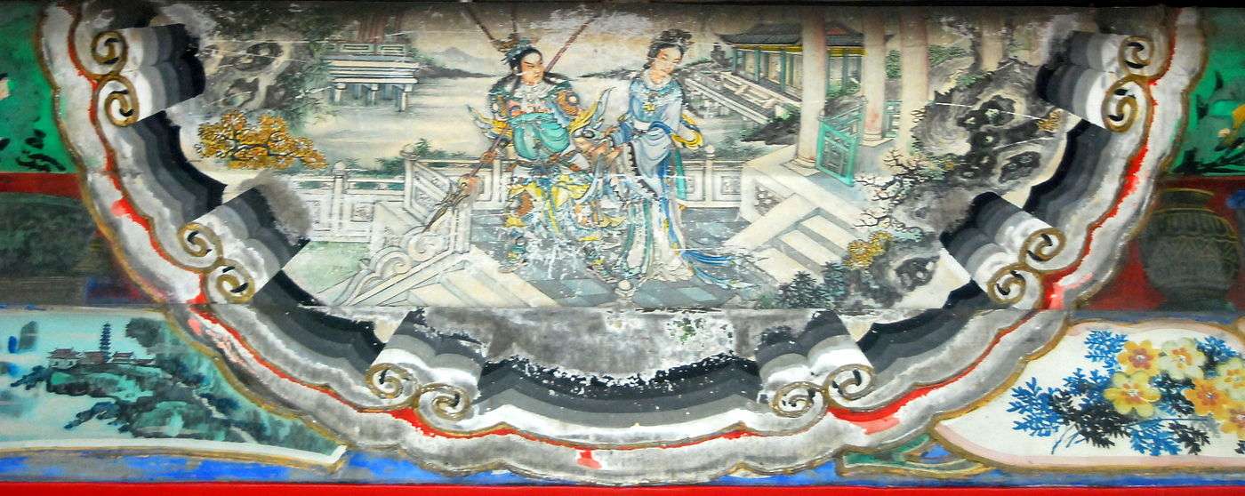 Depiction of Diaochan in the artwork at the Long Corridor, Summer Palace.