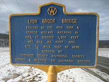 NY & Oswego Midland Railroad, Lyon Brook Bridge, Oxford, NY