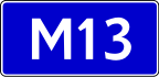 Highway M13 shield}}