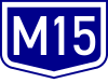 M15 motorway shield