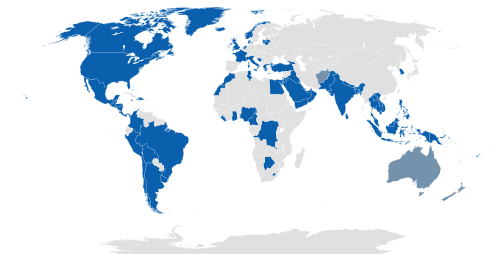 Worldwide operators of the M16