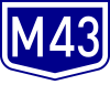 M43 motorway shield