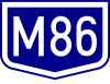 M86 motorway shield