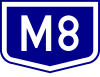 Hungarian M8 motorway shield