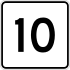 Massachusetts Route 10 marker