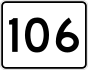 Massachusetts Route 106 marker