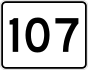 Massachusetts Route 107 marker