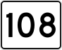 Massachusetts Route 108 marker