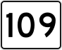 Massachusetts Route 109 marker