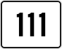 Route 111 marker