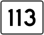 Massachusetts Route 113 marker