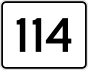 Massachusetts Route 114 marker